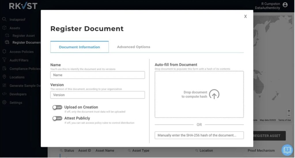 RKVST register document